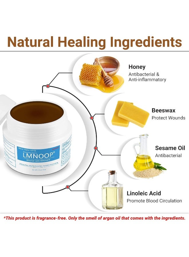 LMNOOP Pressure Sore Cream, 24-Hour Infection Protection Cream for Bed Sore, Diabetic Wounds, Venous Foot, Leg Ulcers cuts, scrapes, and Burns - Image 4